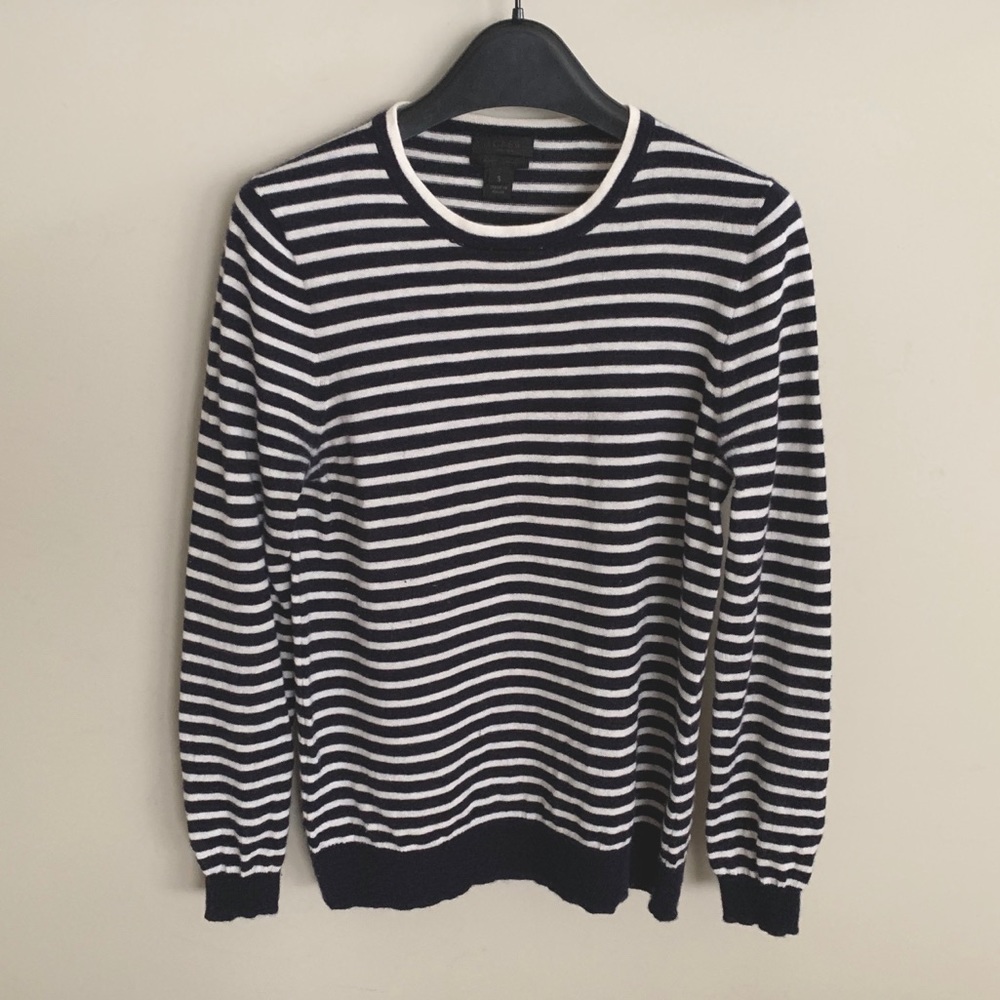J. Crew Striped Cashmere Sweater